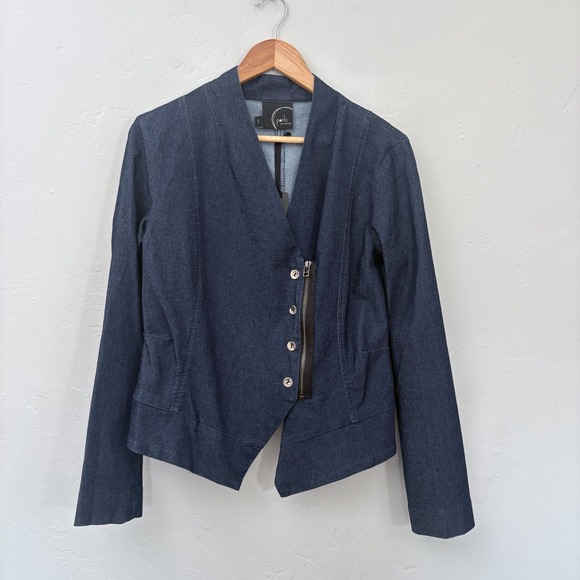 Porto Jackets & Blazers - Porto Farallon Denim Style Chambray Jacket Women Size 1 (6 US) Blue New